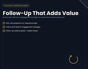 Follow-Up Message Playbook – Sales Email Templates PDF