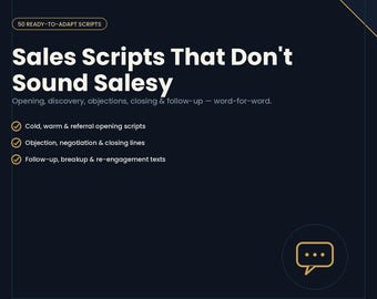 50 Sales Scripts That Don't Sound Salesy – B2B Digital Download