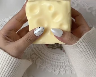 Squishy Fromage Vaseline à Remonté Lente, Jouet Anti-Stress, Tendance TikTok