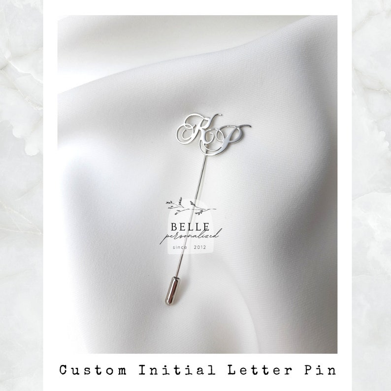 Personalized Initial Lapel Pin Personalized Name Pin Suit Etsy