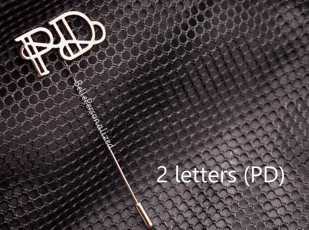 Personalized Initial Lapel Pin Personalized name pin suit Etsy