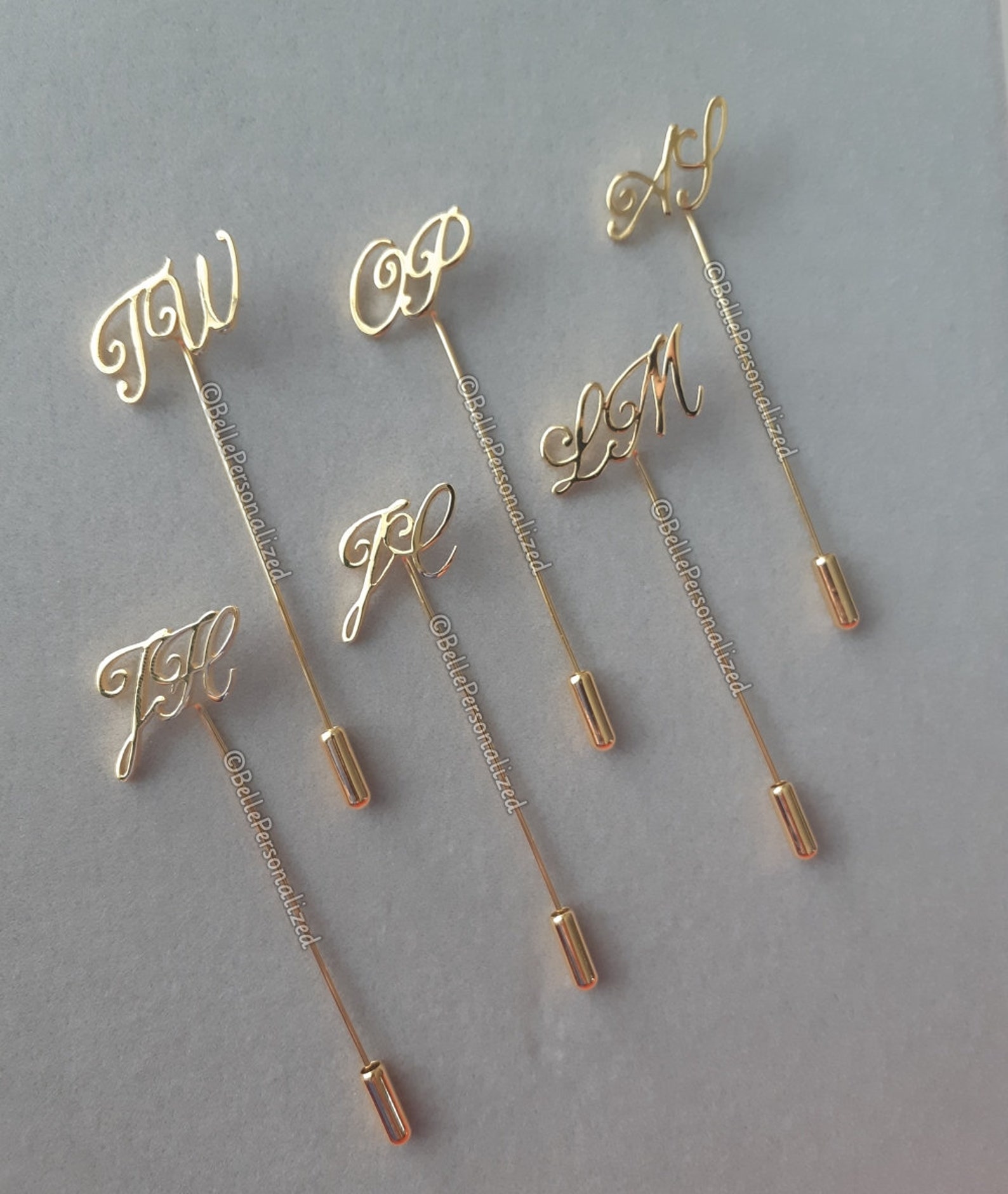 Personalized Initial Lapel Pin Personalized name pin suit Etsy