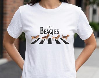 Camiseta The Beagles Abbey Road Crossing | Camiseta da Banda de Cães Beagle