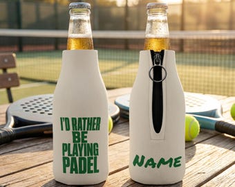 Ik speel liever padel - Flessenkoeler met ritssluiting | Padel drankisolator