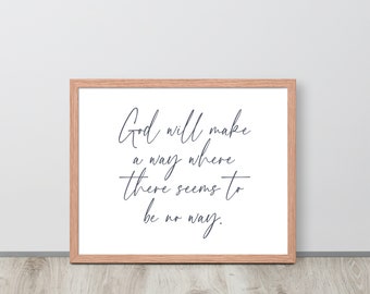 Scripture Framed Art Print | Faith Wall Art | Faith Art Print | Christian Art Print