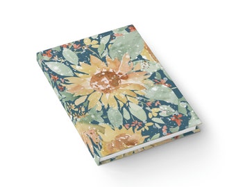 Sunflower Hardback Journal | Flower Notebook | Sunflowers Journal | Bible Journal