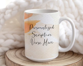 Personalized Scripture Coffee Mug | Custom Mug | Bible Verse Mug | Personalized Ceramic Cup