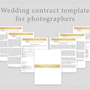 Wedding Photography Contract business forms - 7 psd and word pages