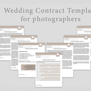 Wedding Photography Contract business forms - 7 psd and word pages