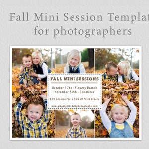 Fall Photography Marketing Board- Fall Mini Session Flyer - Mini ...