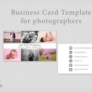 Photography Business Card Template- INSTANT DOWNLOAD