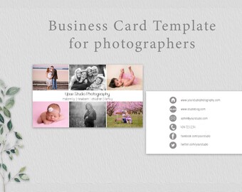 Photography Business Card Template- INSTANT DOWNLOAD