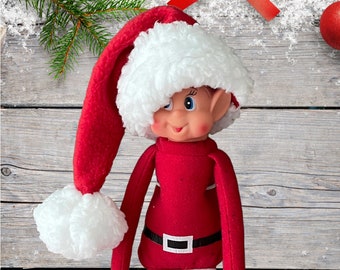 Red Santa Hat for popular 12 inch Christmas Elf Doll