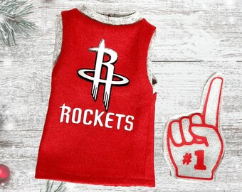Elf Basketball Jersey and Fan Hand for 12 inch Christmas Elf Doll