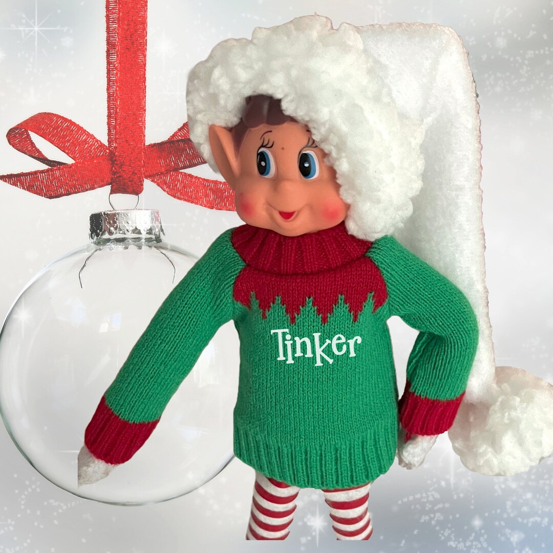 Custom Elf Sweater, Add Your Name, Green Christmas Sweater, Fits 12 ...