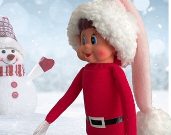 Pink Santa Hat for popular Christmas Elf Dolls