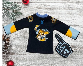 Custom Elf Hockey Jersey For 12" Elf Dolls, Choose Your Childs Team, Customize your Jersey