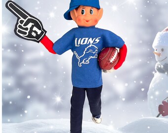 Elf Football Shirt and Fan Hand for 12 Inch popular Christmas elf doll