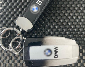 Funda para llave BMW – Compatible con BMW Serie 3 E46, Serie 5 E39 y BMW X5 E53 / Funda protectora de metal y cuero de aleación de zinc para llavero. Alta calidad. Fácil instalación.