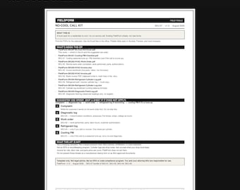 Kit de diagnóstico de HVAC sin refrigeración (PDF) / Lista de verificación de órdenes de trabajo de diagnóstico (descarga instantánea)