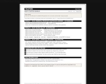 Paquete básico para talleres de climatización (HVAC) en formato PDF y Word / Formularios de acuerdo de órdenes de trabajo (descarga instantánea)