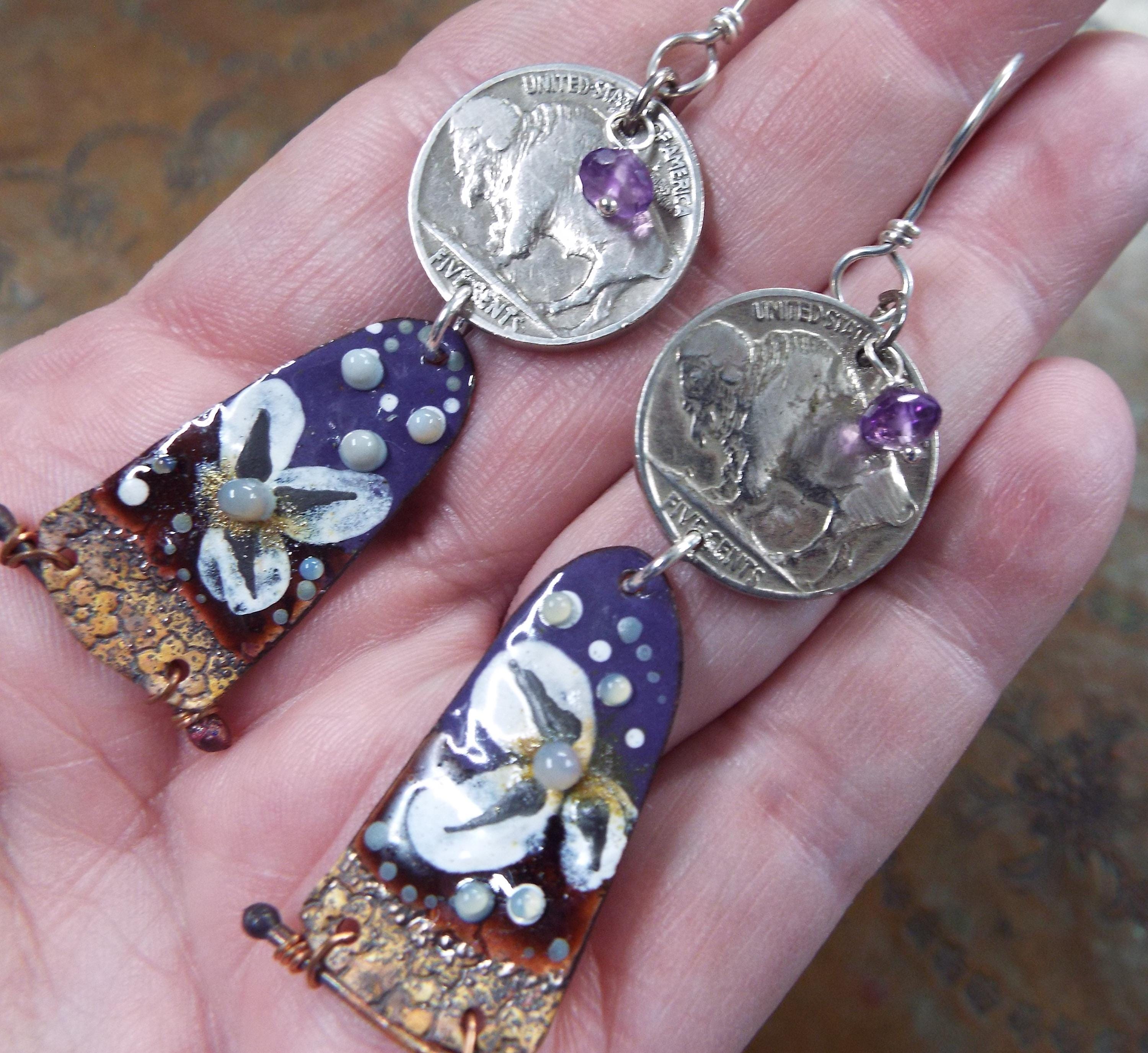 Orecchini Fatti A Mano Con Moneta Buffalo Nickel .925 – Gioielli Antichi USA