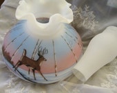 Fenton Art Glass Shade quot Nature 39 s Graces quot Beverly Cumberledge Limited 150 of 250 Exceptional condition Globe Chimney