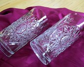 Libbey Hobstar Cut Crystal Barware Highball Heavy Crystal Glasses Set of 2 included Very Good Bar Supply China Galore
