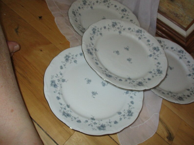 haviland blue garland Johann Haviland Blue Garland Dinner plates Blue garland Mother/'s day China Galore Set of 4,Like new