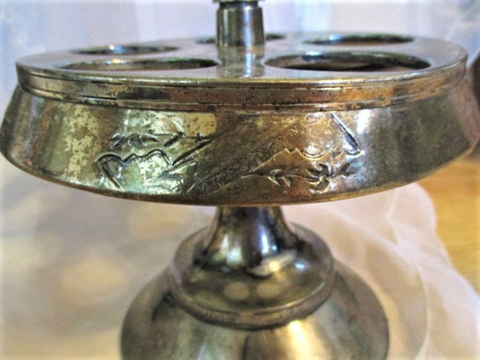 Antique Meriden Condiment Holder 5 Spots Early 1900s Very Etsy