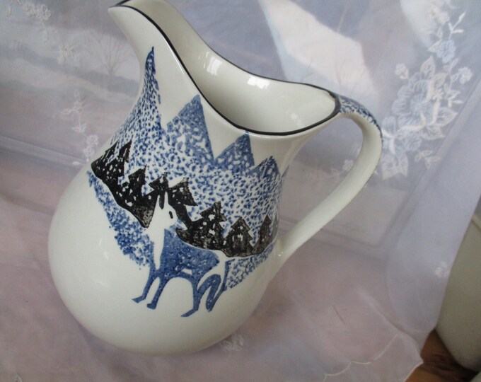 Tienshan Folk Craft Howling Wolf Pitcher Howling Wolf 64 Etsy