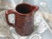 Marcrest Daisy Dot Pottery Creamer  Dark  Brown  Very good made in USA 