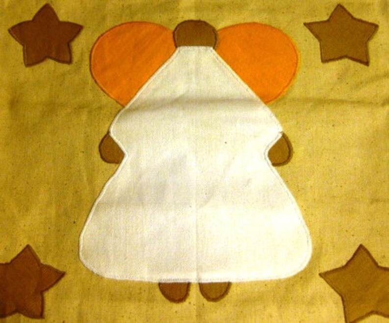 Fabric Angel Wall Hanging. Stitched MINT Etsy