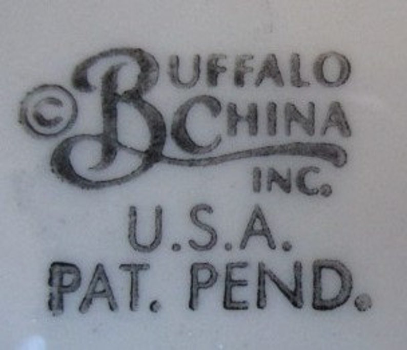 Buffalo China Restaurant Aztec Salad Dessert plate Stamp dates to 1980s Very good Possibly New Old Stock Rare Restaurant ware 13 available