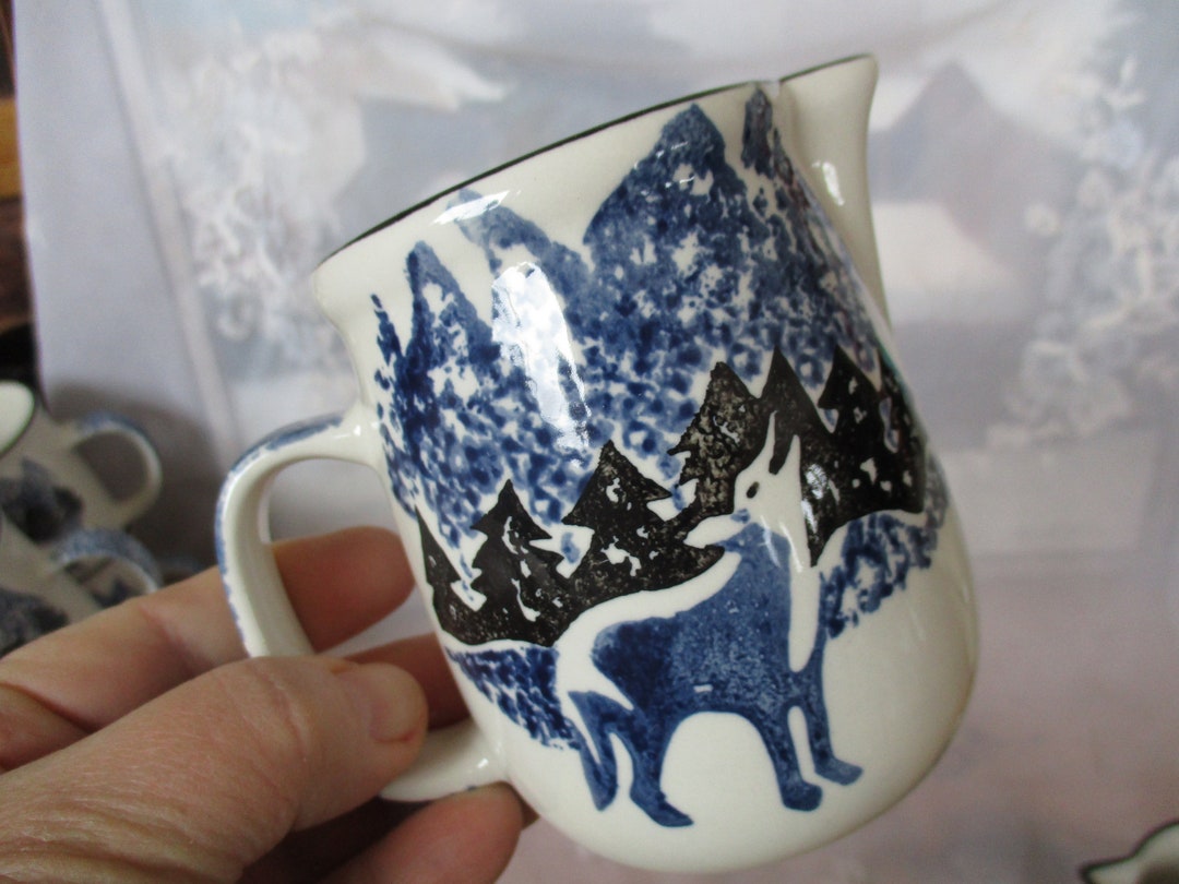 Tienshan Folk Craft Howling Wolf Creamer ONE Includedhowling Etsy