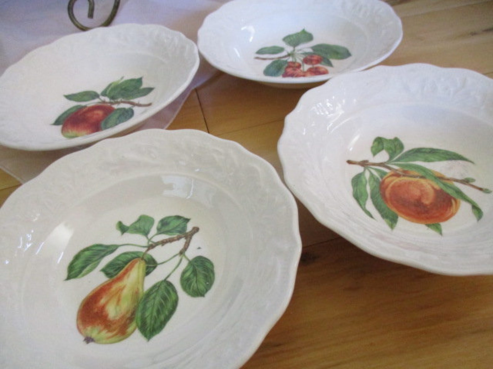 Unmarked Ironstone Fruit Berry Bowlsset of Included Four Etsy