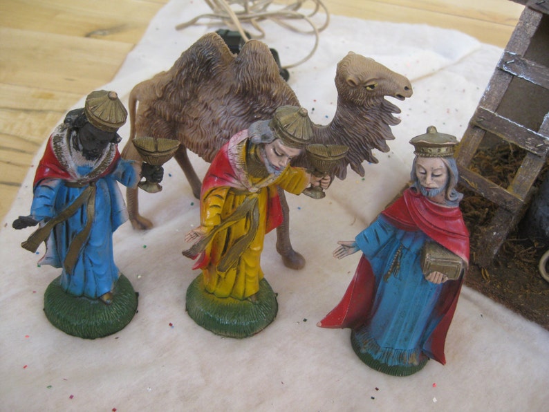 Vintage Nativity Set Made in Italy Very Good 14 Pieces Holy Etsy