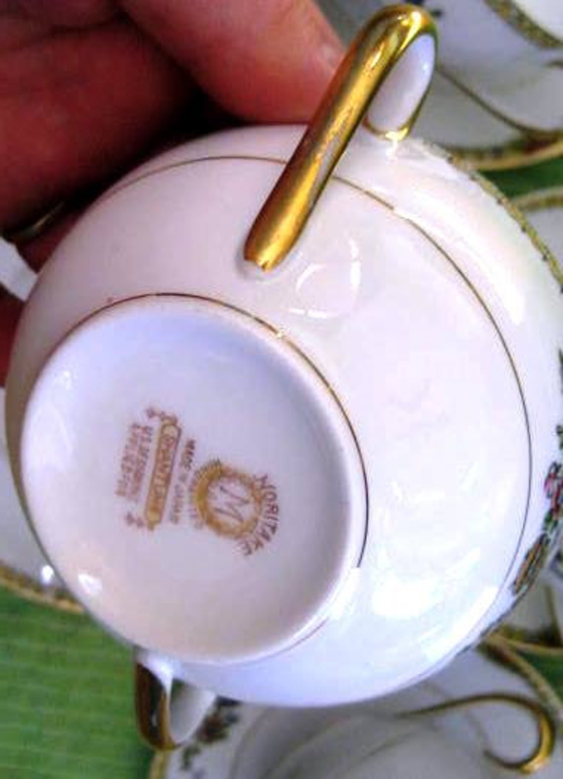 Antique Noritake Shantung Bouillon Cup Saucer Very good Early Etsy