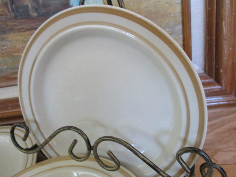 1970s Retro Sweet Flowers 306 Stoneware Bread Plates 6 .75 inches Very Good Set of 5 included