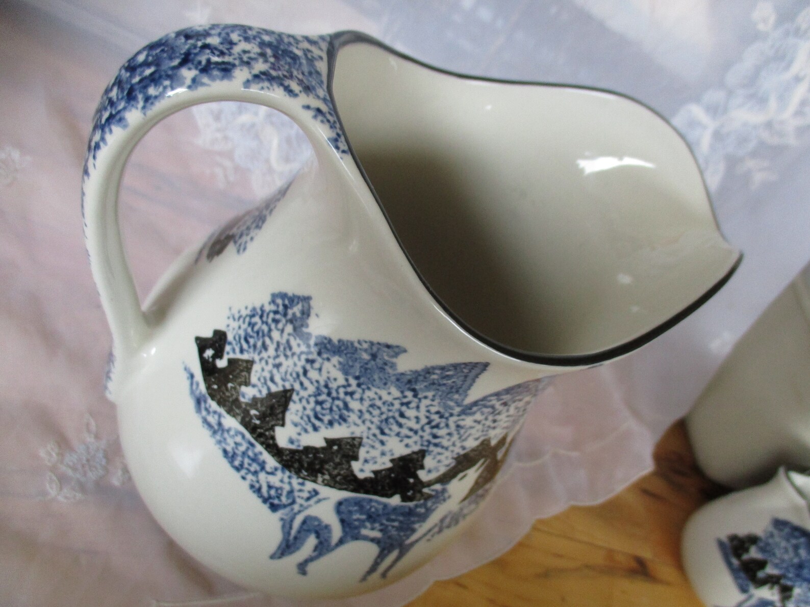 TIenshan Folk Craft Howling Wolf Pitcher Howling Wolf 64 Etsy