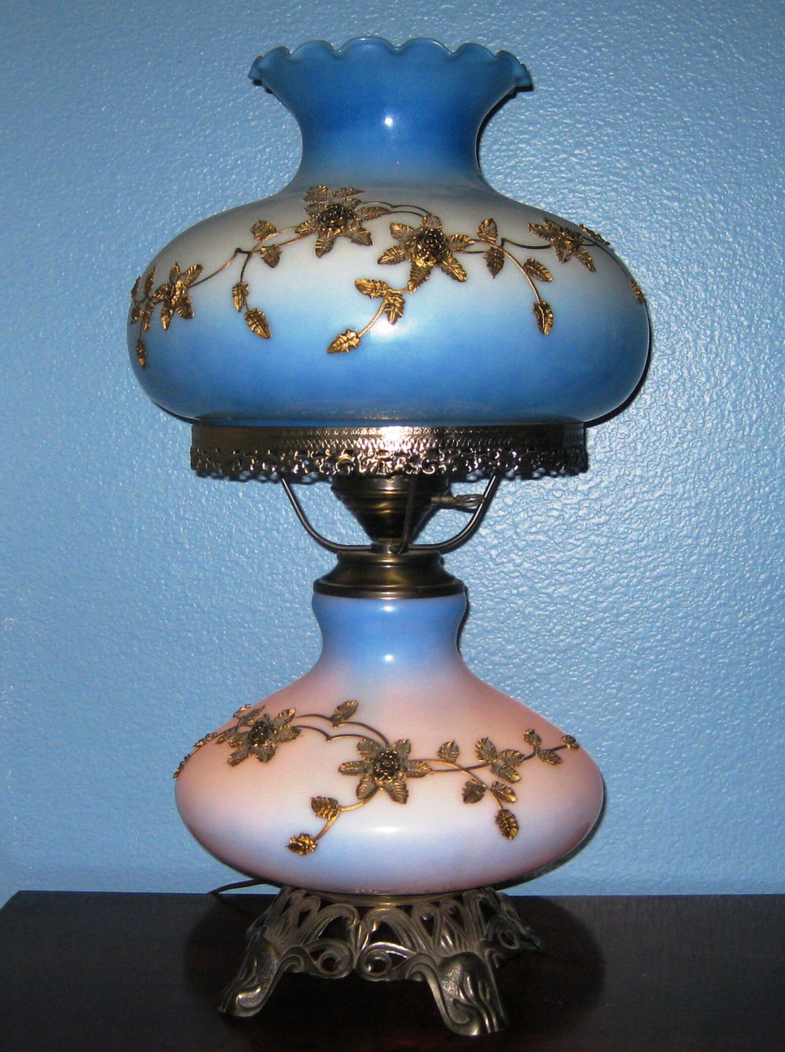 RESERVED for ANN Vintage Hurricane Lamp Accurate Casting 1972 Etsy