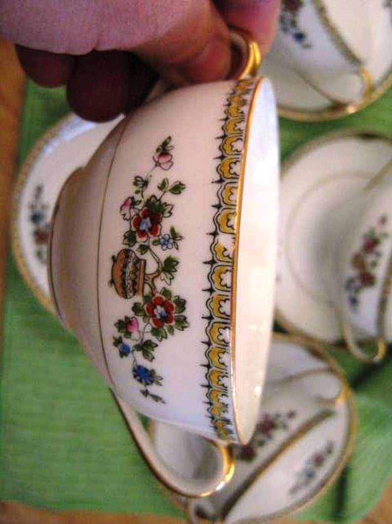Antique Noritake Shantung Bouillon Cup Saucer Very Good Etsy