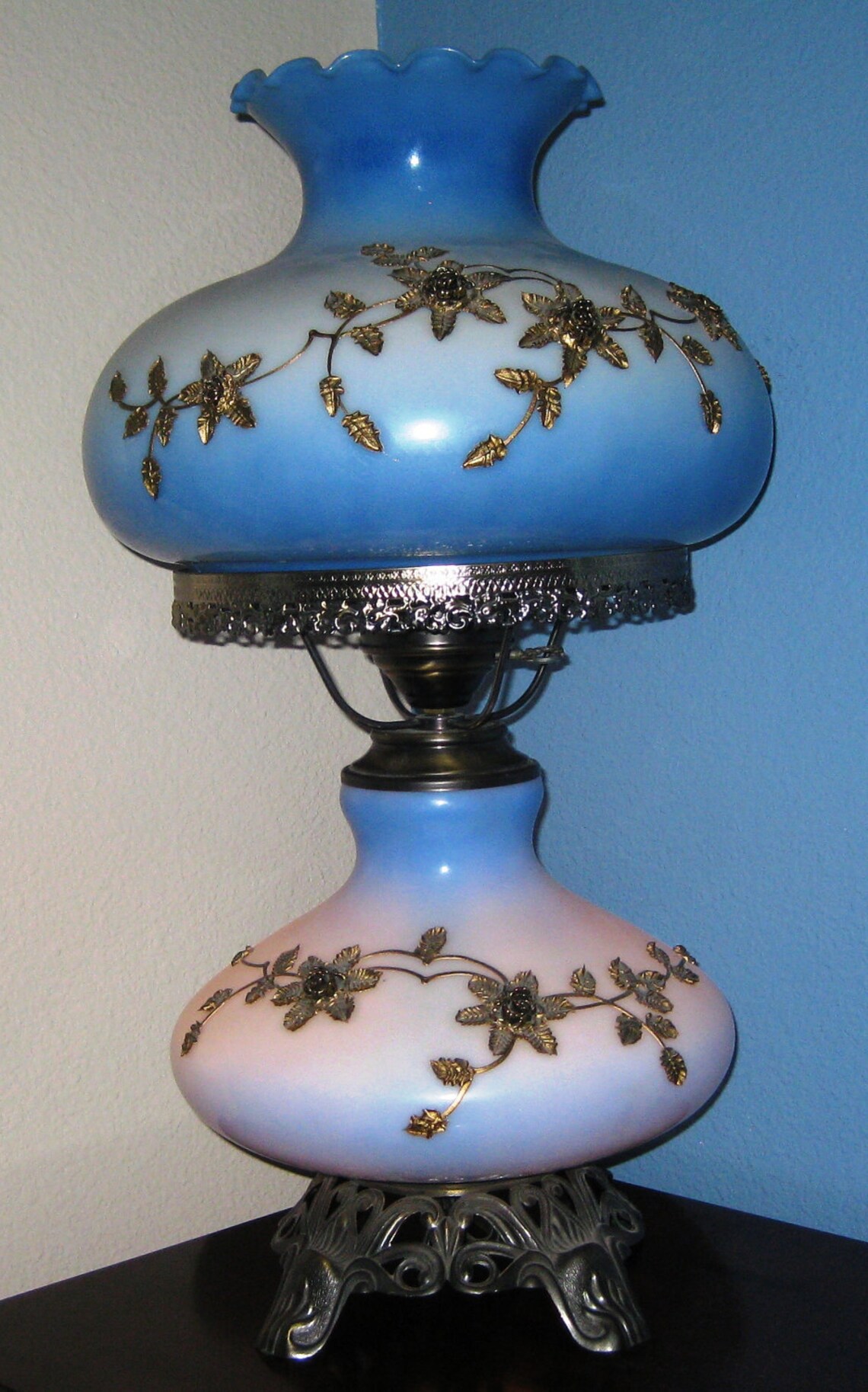 RESERVED for ANN Vintage Hurricane Lamp Accurate Casting 1972 Etsy