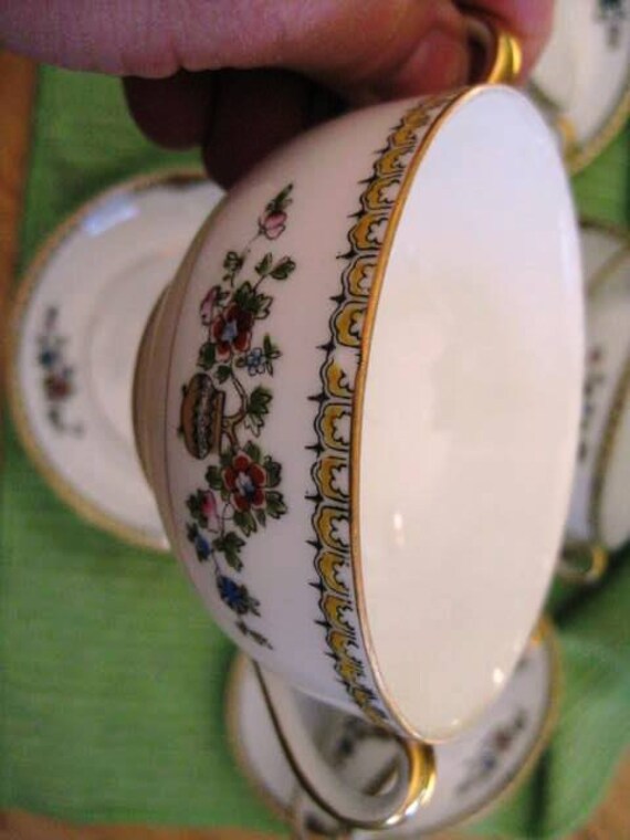 Antique Noritake Shantung Bouillon Cup Saucer Very Good Etsy