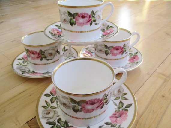 Royal Worcester FAIRFIELD 3 Cup & Saucer Sets GREAT CONDITION 