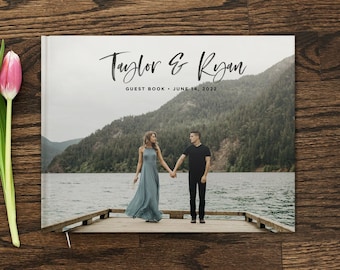 Wedding Guest Book Alternative Custom Photo Guest Book Personalized Wedding Guestbooks Wedding Gift Reception Book Wedding Sign In Book