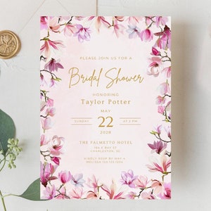 Boho Bridal Shower Invitation Template Editable Bridal Shower Invitation Boho Wedding Wildflower Invitation Digital Invite Canva Template