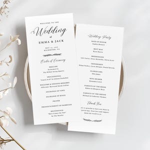 Wedding Program Wedding Program Template Editable Wedding Program Minimalist Program Modern Wedding Program Template Ceremony Program