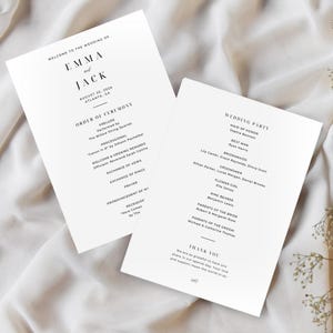 Wedding Program Template Program Wedding Ceremony Program Modern Wedding Program Template Wedding Program Minimalist Printable Program
