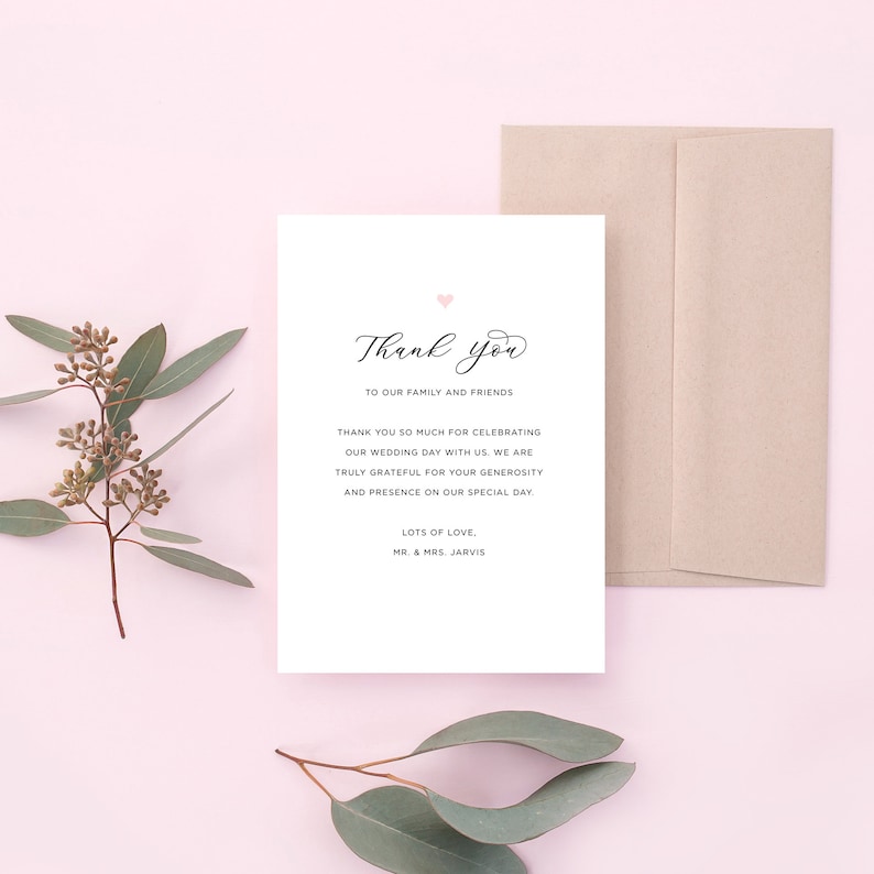 Thank You Cards Wedding Thank You Cards Printable Thank You Cards Personalized DIY Thank You Cards Template